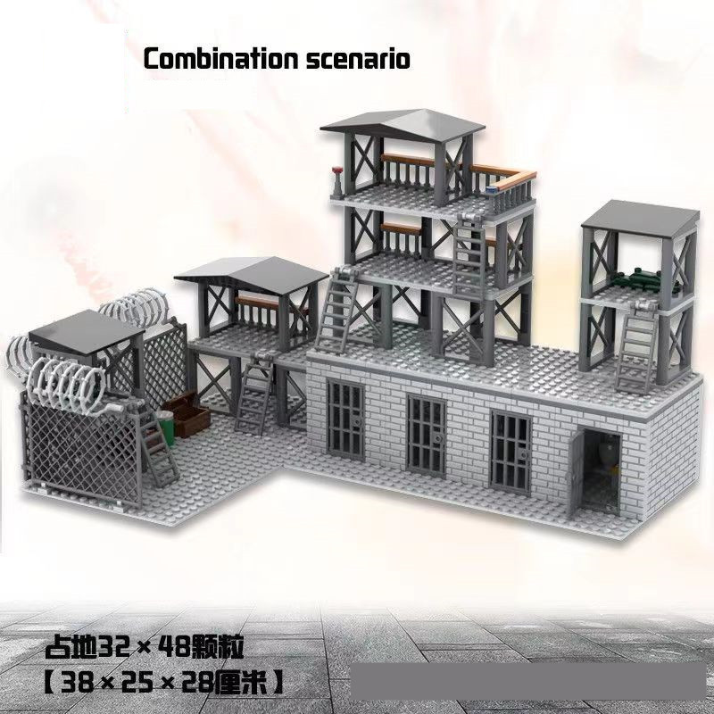 Model Kit Ww2 - Upgrade Military Base Building Block Sets