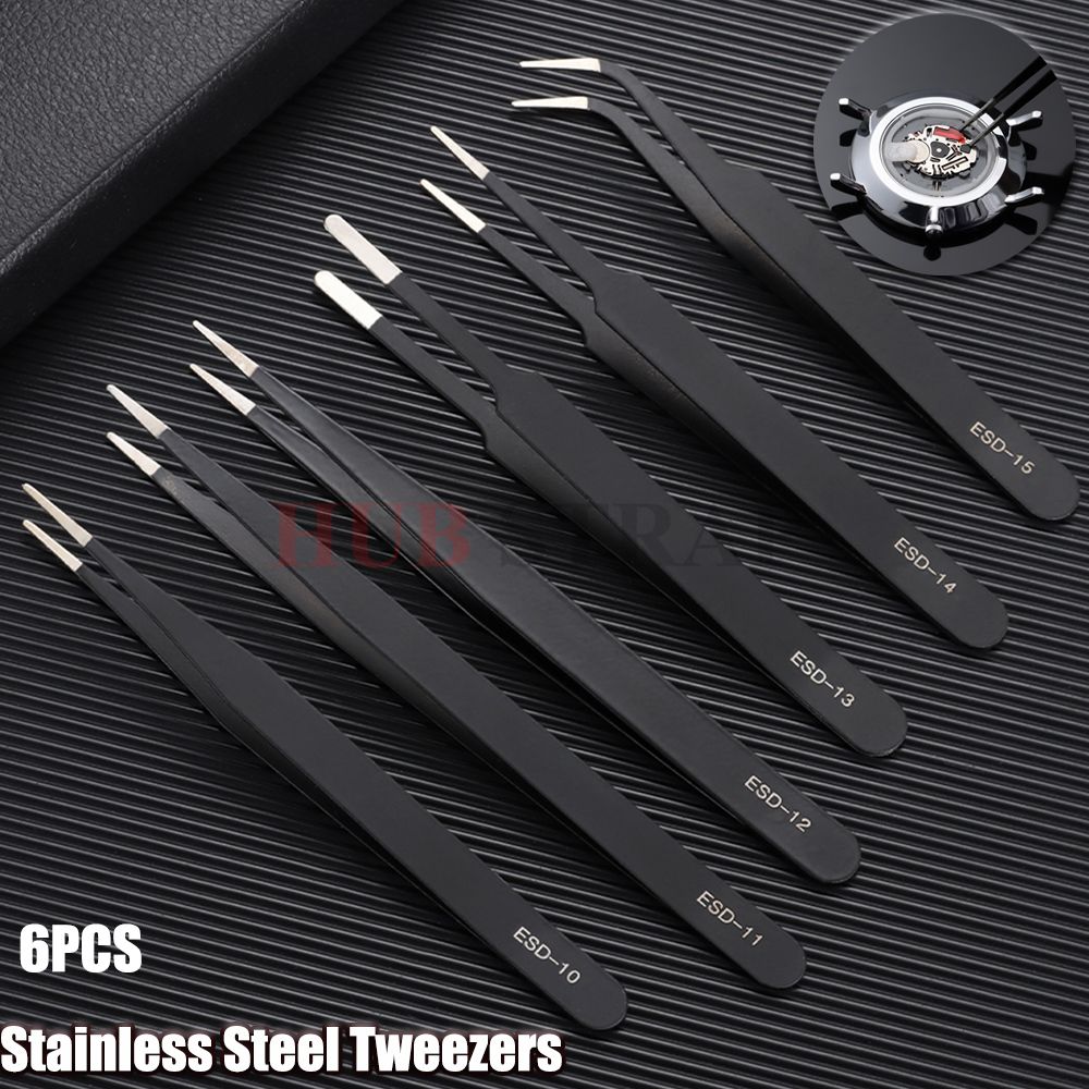 6pcs Anti-Static Stainless Ste - Model Kit Tweezers incelemesi ve fiyatı