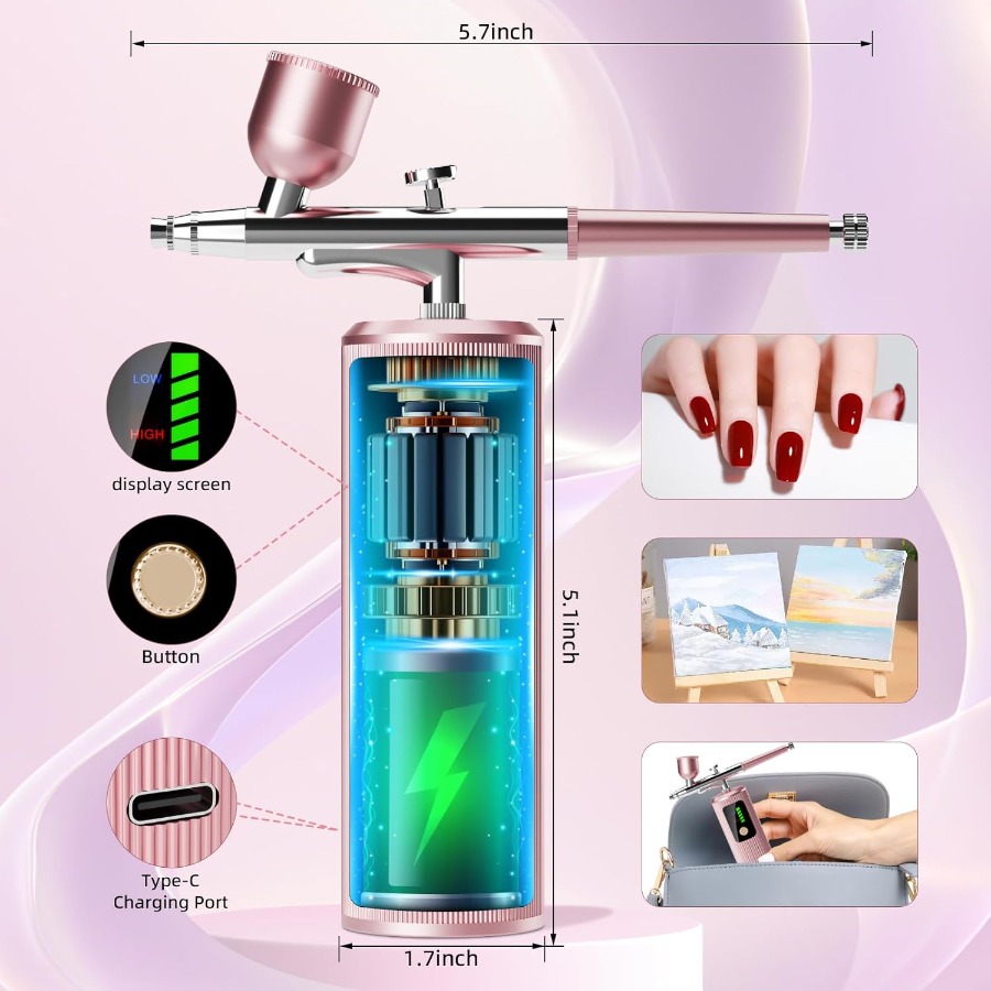 Airbrush Kit with Compressor 4 - Airbrush Compressor Kit incelemesi ve fiyatı