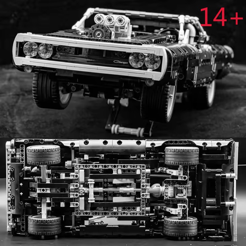1077PCS Technical Car Dodged C - Model Kit Dodge Charger incelemesi ve fiyatı
