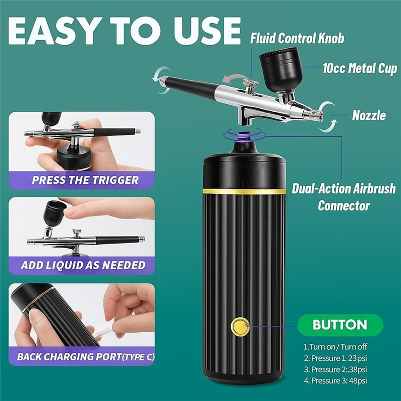 MOPHE-Cordless Airbrush Set, R - Airbrush Compressor Kit incelemesi ve fiyatı