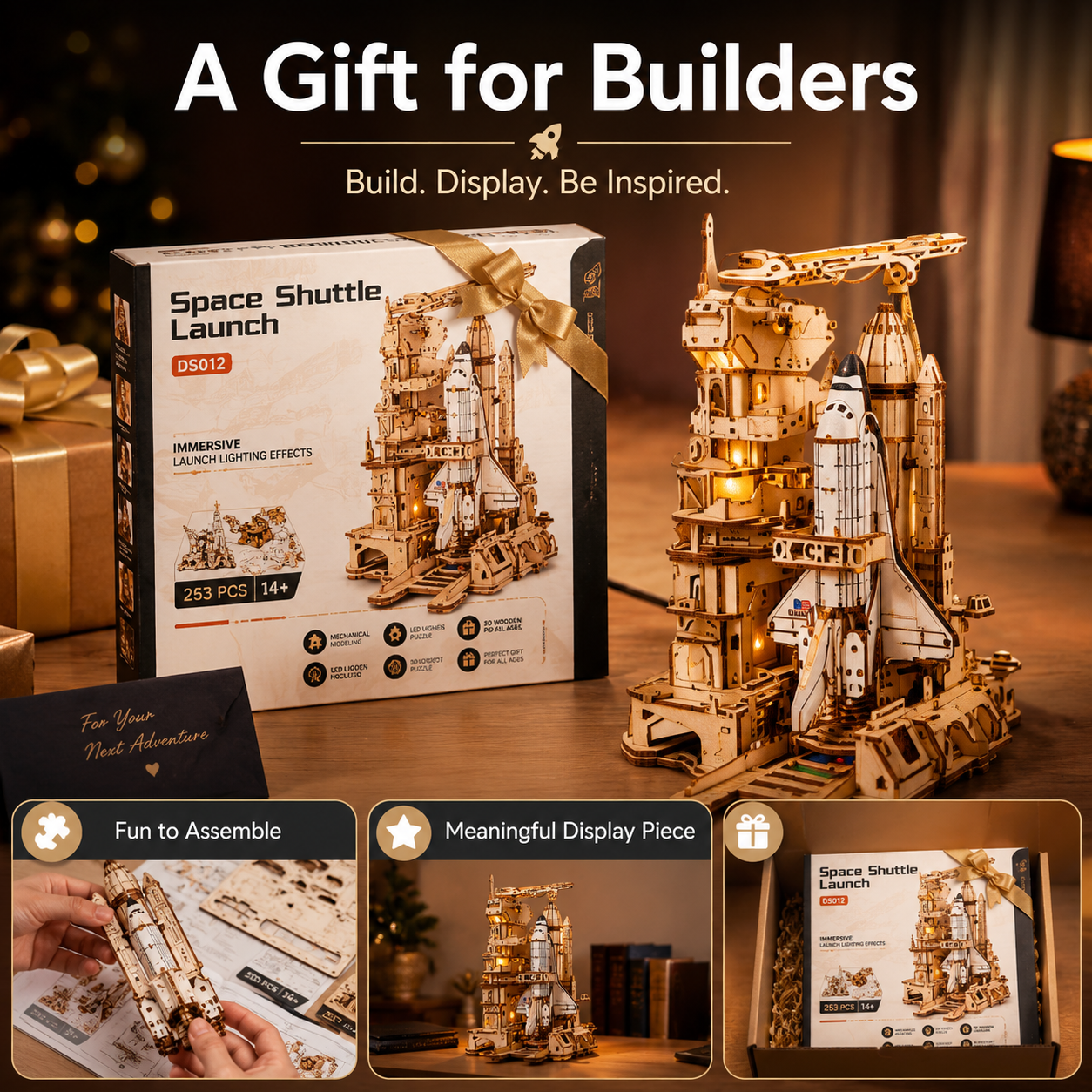 ROKR 3D Wooden Space Shuttle M - Model Kit Wood incelemesi ve fiyatı