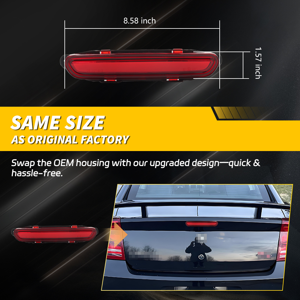 1Pcs Rear Bumper Tail Light 3r - Model Kit Dodge Charger incelemesi ve fiyatı