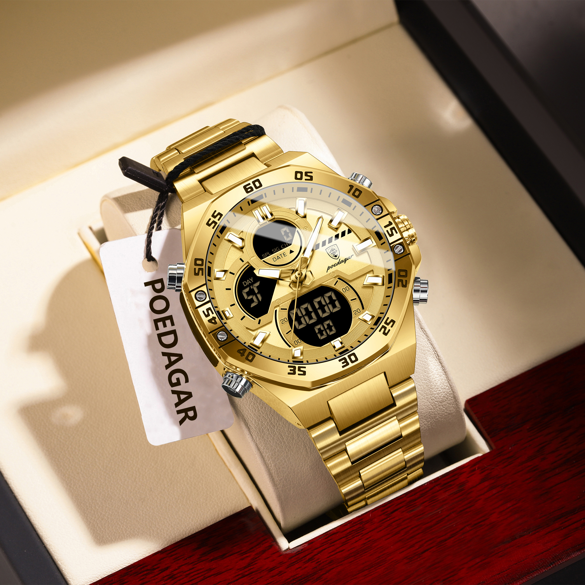 POEDAGAR Sport Men Watch LED W - Model Kit Display incelemesi ve fiyatı