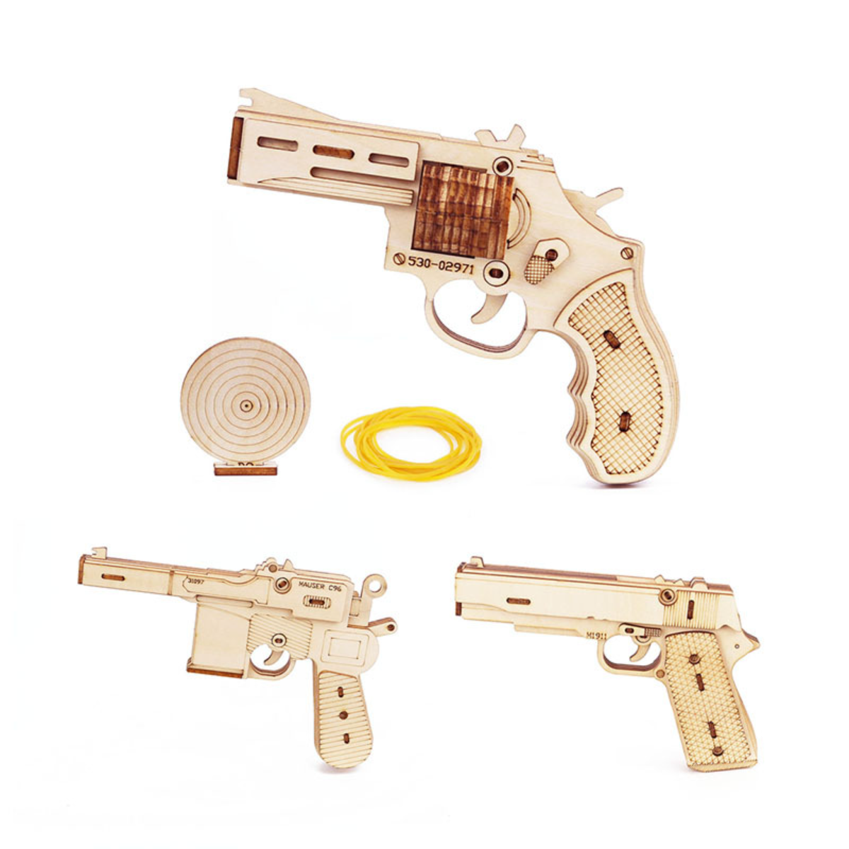 Wooden Pistol Model Kit DIY Bu - Model Kit Revolver incelemesi ve fiyatı