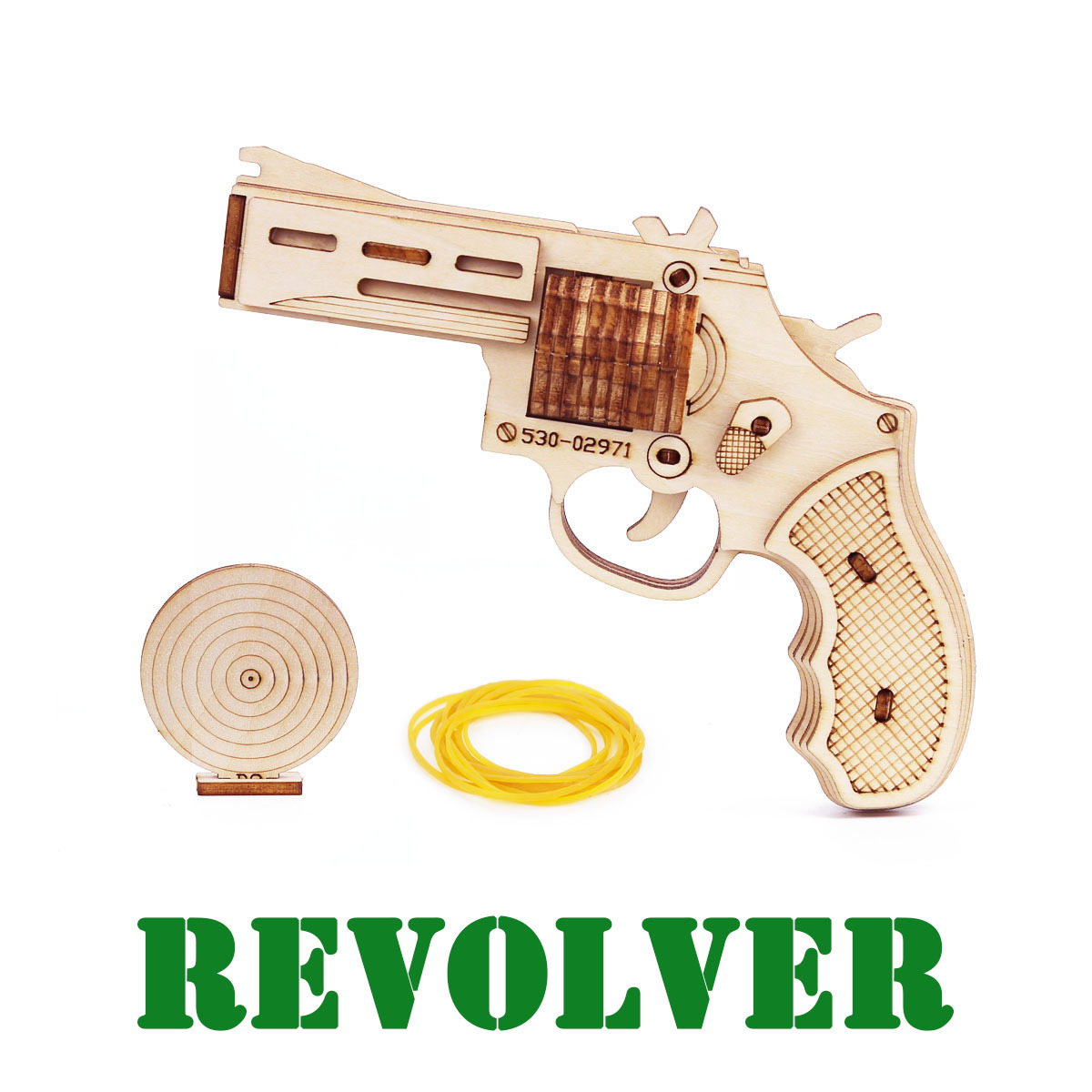 Wooden Pistol Model Kit DIY Bu - Model Kit Revolver incelemesi ve fiyatı