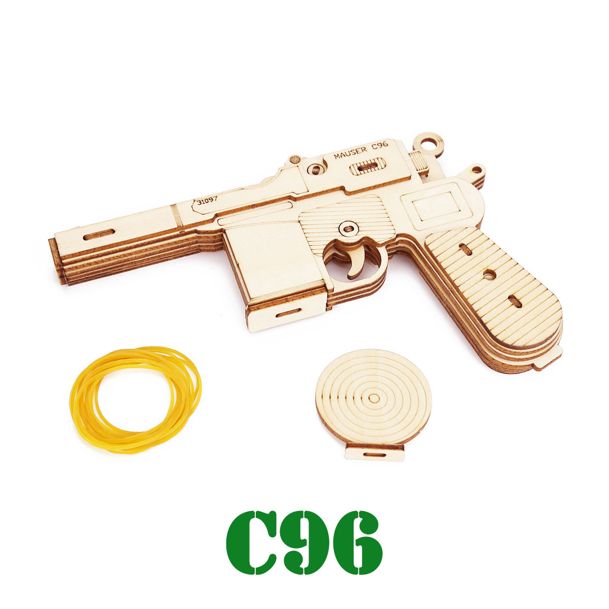 Wooden Pistol Model Kit DIY Bu - Model Kit Revolver incelemesi ve fiyatı
