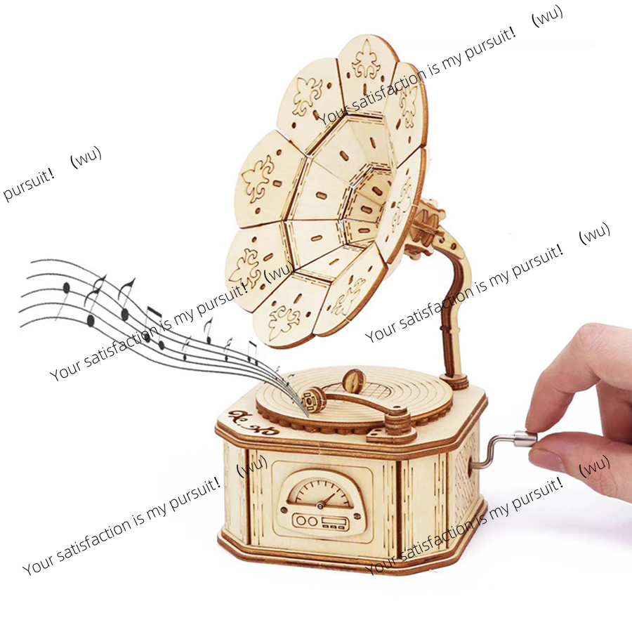 3D Wooden Puzzle Gramophone Mu - Model Kit Wood incelemesi ve fiyatı