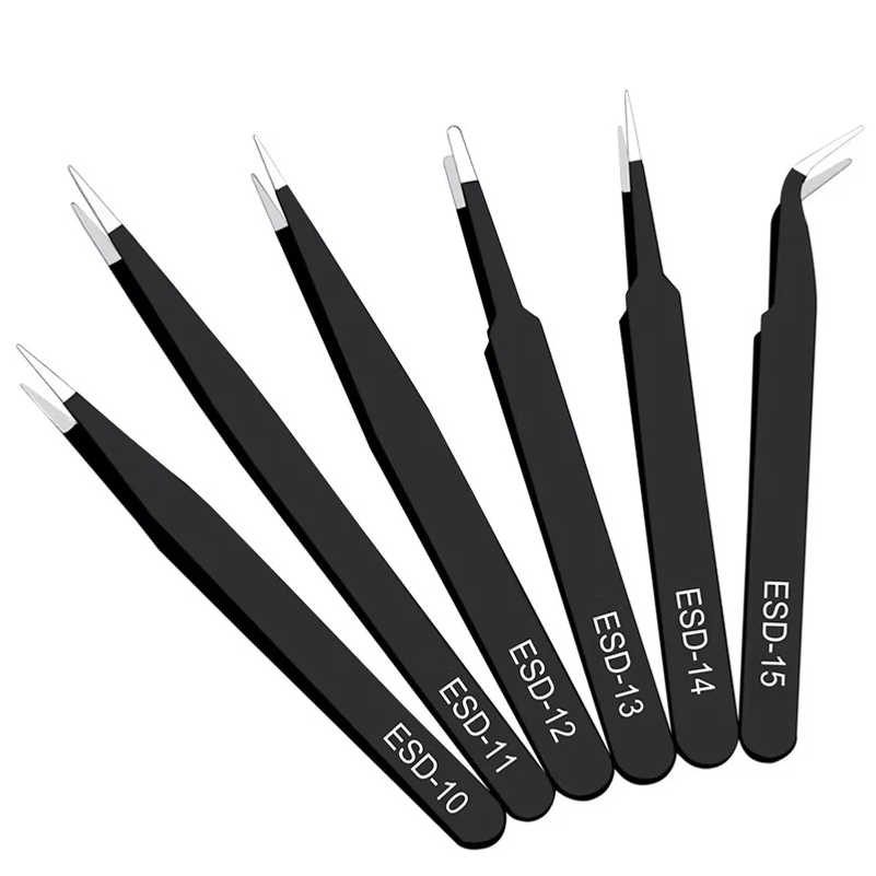 6pcs anti-static stainless ste - Model Kit Tweezers incelemesi ve fiyatı