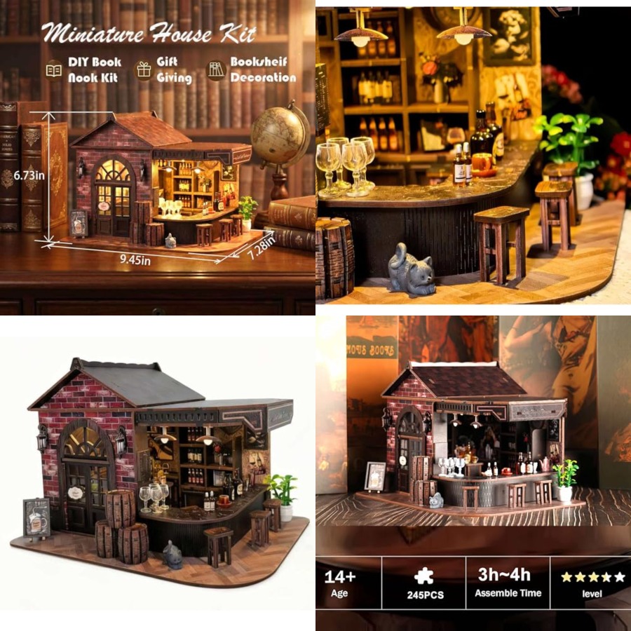 Book Nook Kit, 3D Wooden Minia - Model Kit Wood incelemesi ve fiyatı