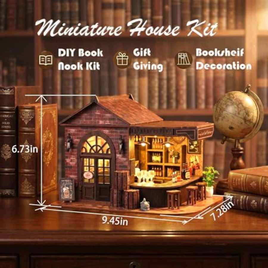 Book Nook Kit, 3D Wooden Minia - Model Kit Wood incelemesi ve fiyatı
