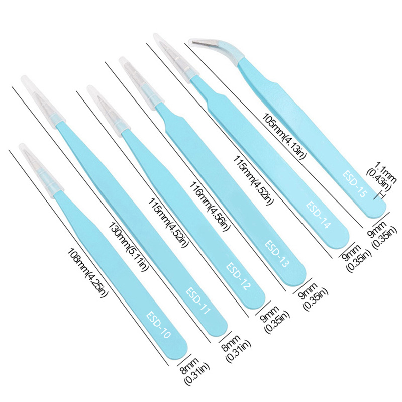 6PCs ESD Anti-Static Stainless - Model Kit Tweezers incelemesi ve fiyatı