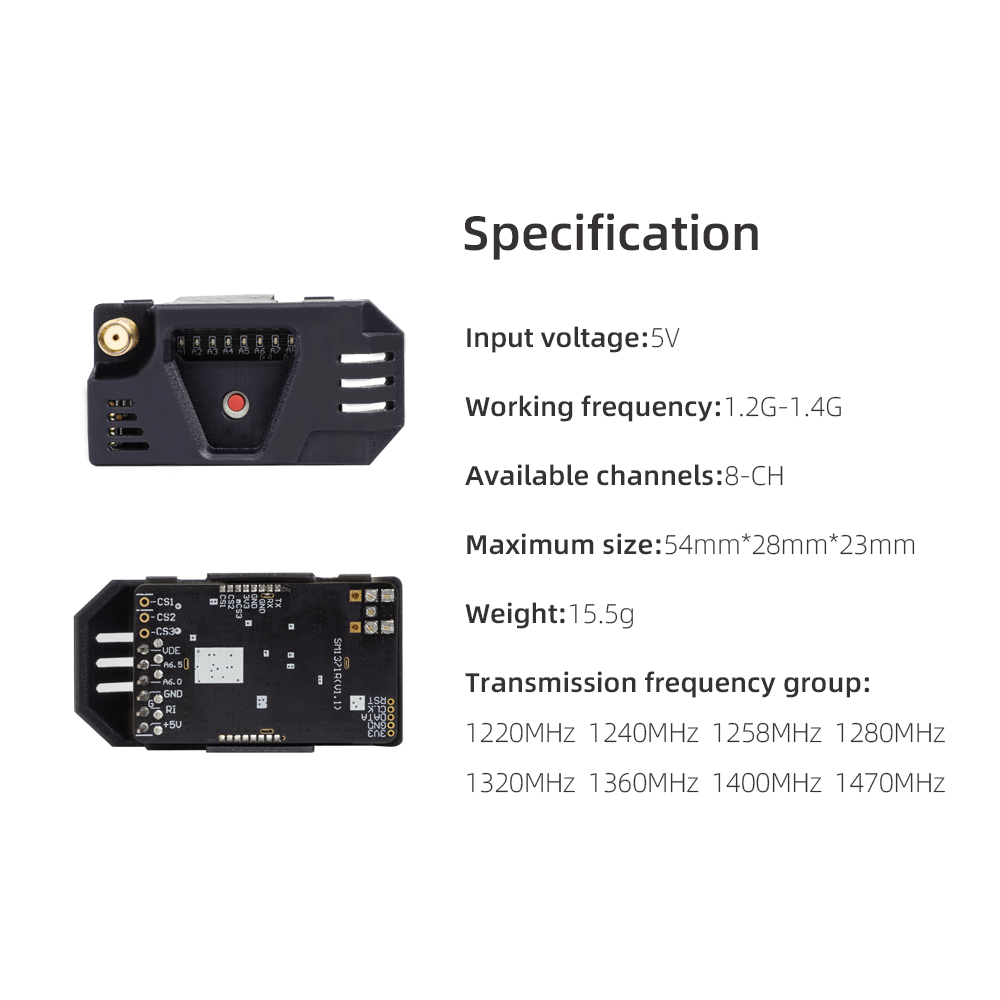 HGLRC 1.2G VRX Receiver Kit 8C - Model Kit Zeus incelemesi ve fiyatı